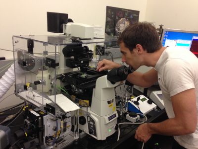 erik carboni in lab working